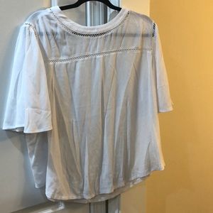 white flowy blouse